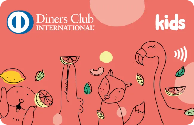 Tarjeta Diners club Kids rosa