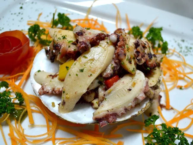 Pulpo del restaurante Caracol Azul, Guayaquil