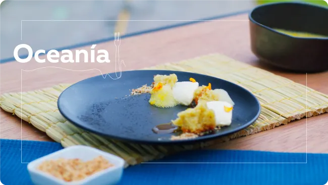 Gastronomía de Oceanía en la mitad del mundo