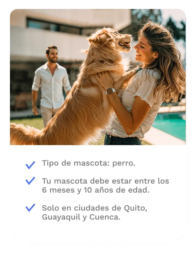 Pareja de jóvenes y un perro