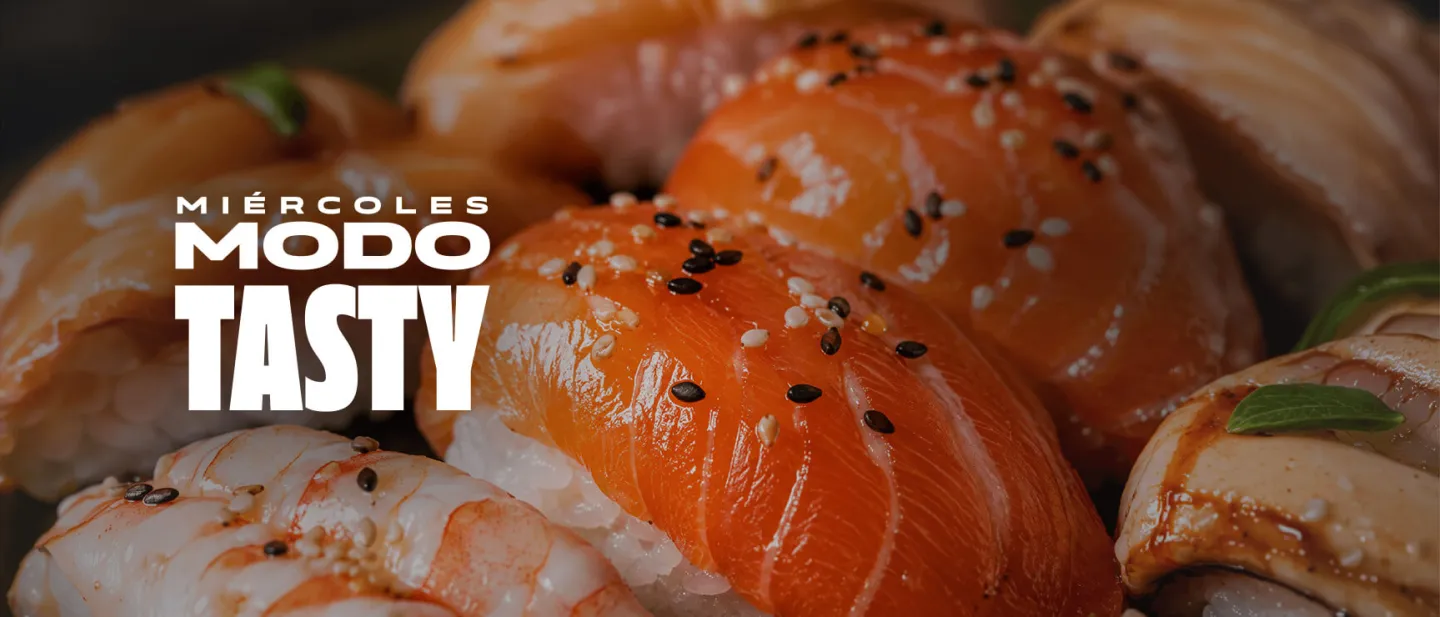 Modo Tasty fondo con sushi
